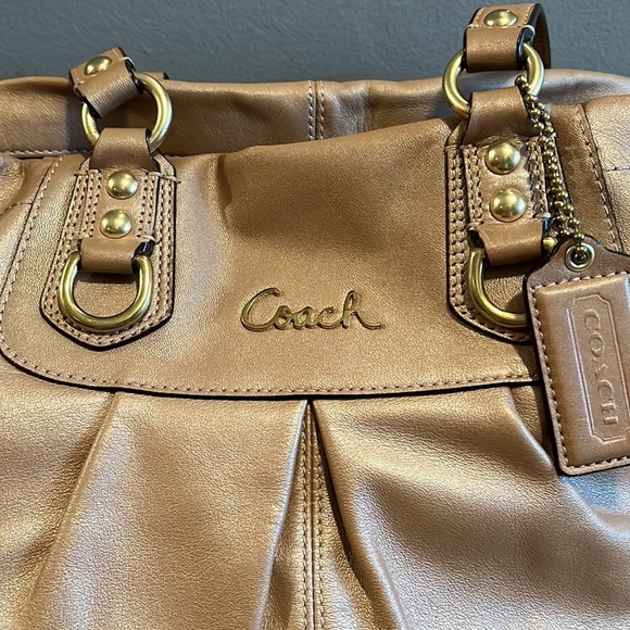 Coach Metallic Gold Tote Bag - Picture 2 of 9